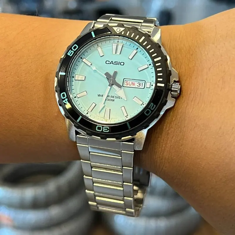 Casio Tiffany Blue Dial Sporty Men's Watch- MTD-125D-2A2V